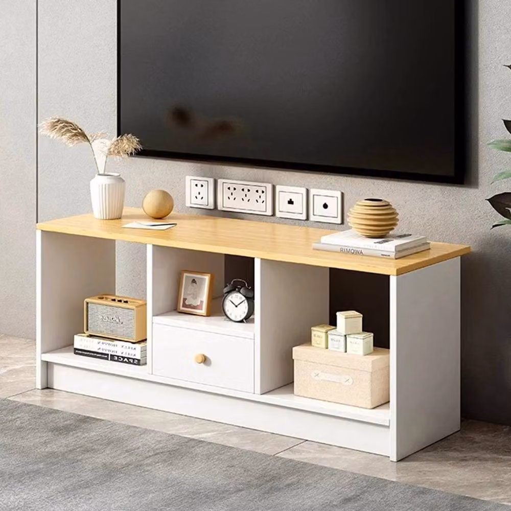 FORGEVIO Multicolour and White Wood TV Cabinet Entertainment Centre, W/D/H: 90 x 40 x 40 cm – 3