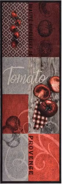 Berkfield Home Washable Tomatoes Kitchen Carpet, Multicolour Red, W: 60 cm, L: 300 cm – 1