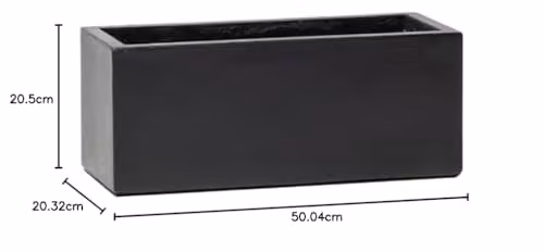 Primrose Dark Grey Fibrecotta Trough Planter Pot – 5