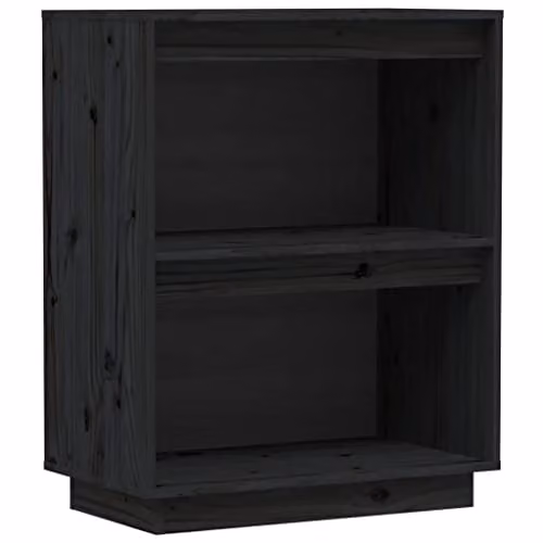 vidaXL Black Solid Wood Pine Console Cabinet W/D/H: 60 x 34 x 75 cm – 1