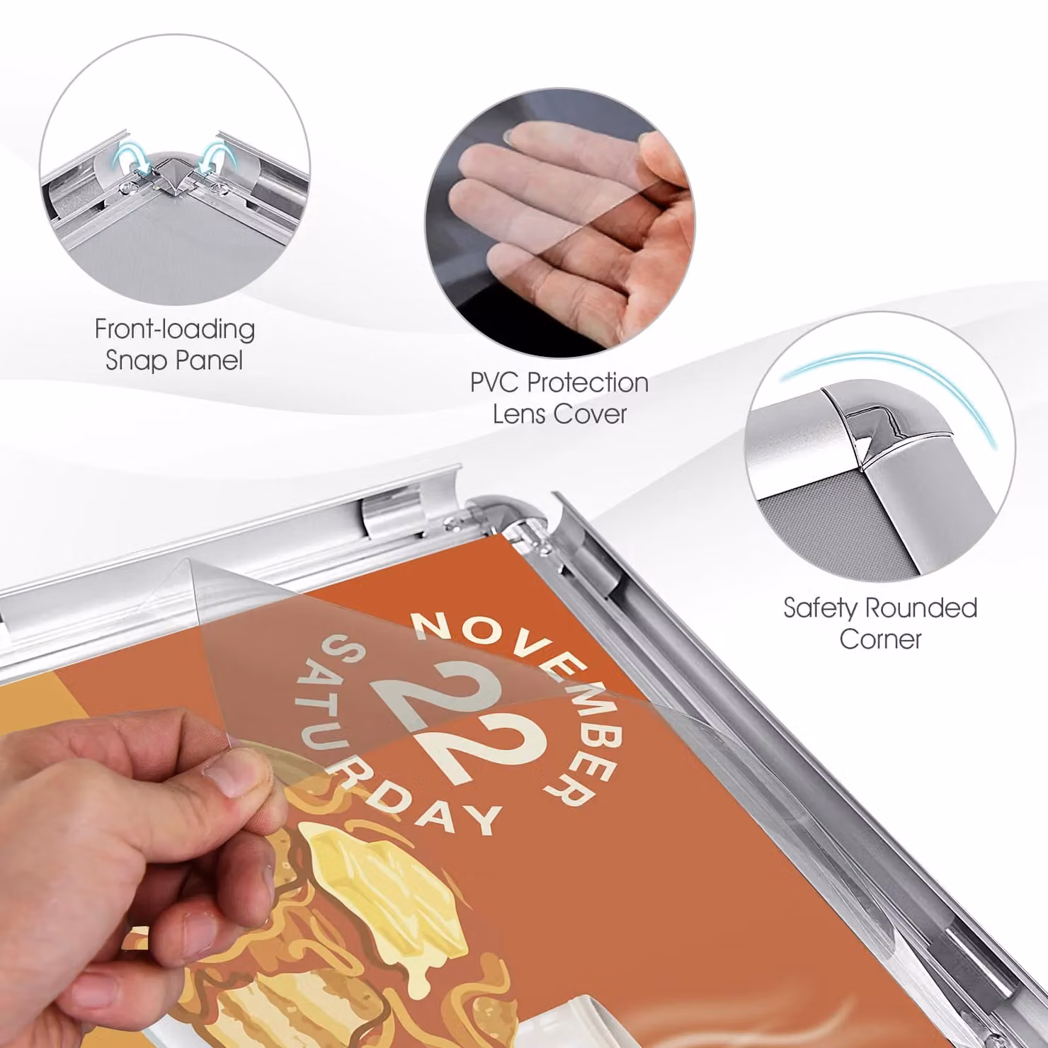 Costway A3 Adjustable Silver Aluminum Poster and Presentation Easel Stand – 5