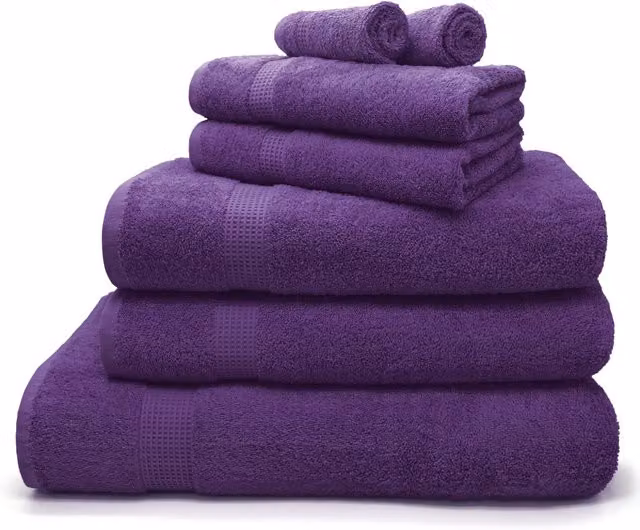 Velosso Luxury 100% Egyptian Cotton Towels, 550gsm, Purple