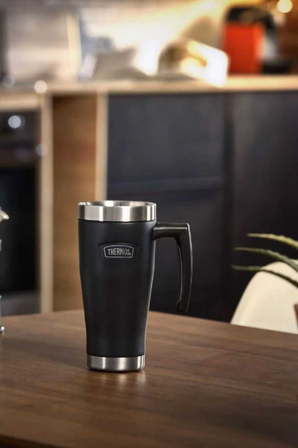 Thermos Icon Stainless Steel Travel Mug with Lid, Black, 470ml – 7