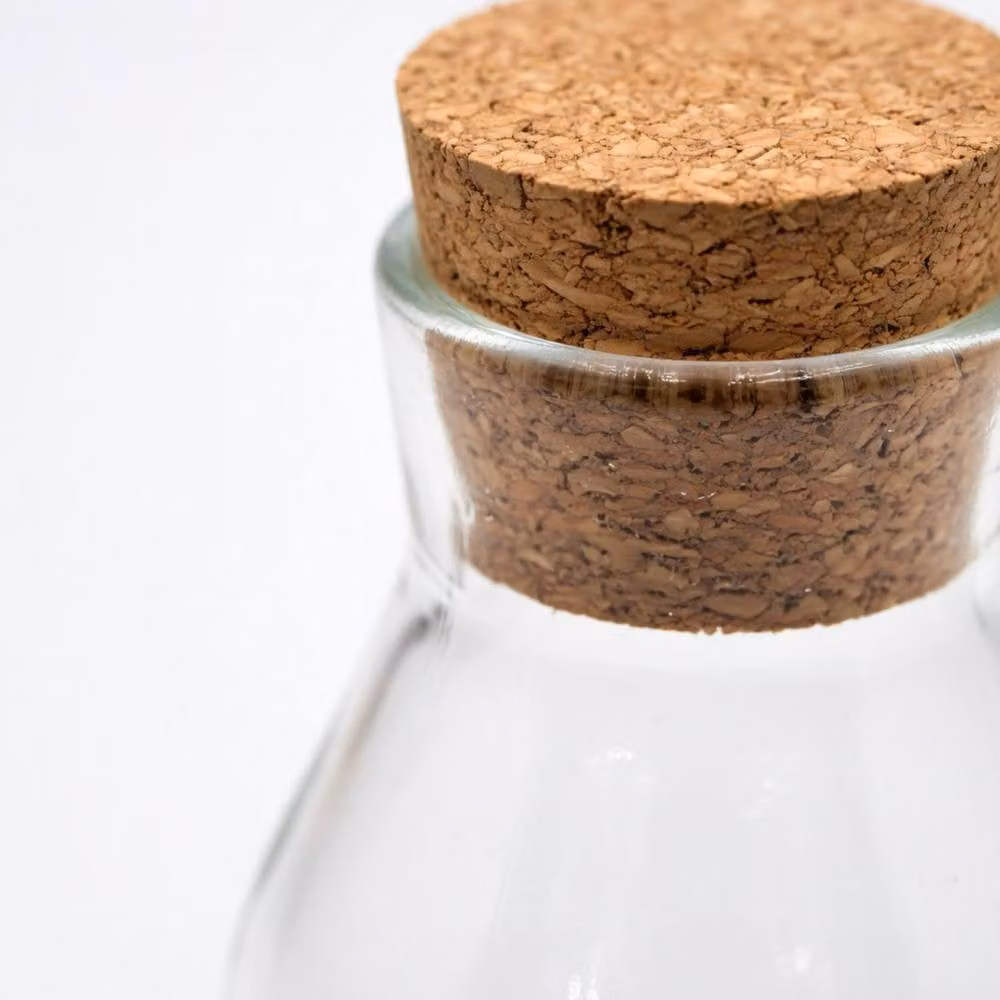 KDMD Cottage Cork Glass Jar in Transparent, 20 cm – 2