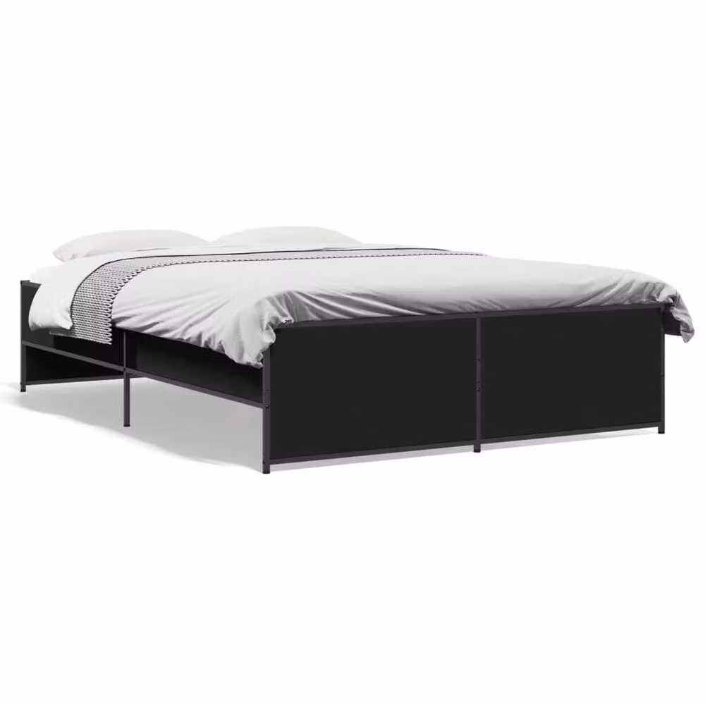 Berkfield Home Durable Bed Frame in Black, W/D/H: 140 x 190 cm – 3
