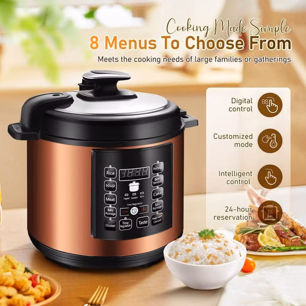 SPETLEK Digital Electric Pressure Multi Cooker with Stainless Steel Finish and Digital Display in Multicolour – 2
