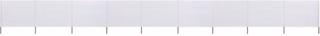 Berkfield Home 9-Panel Fabric Wind Screen, Sand White, W: 1200 cm, H: 160 cm