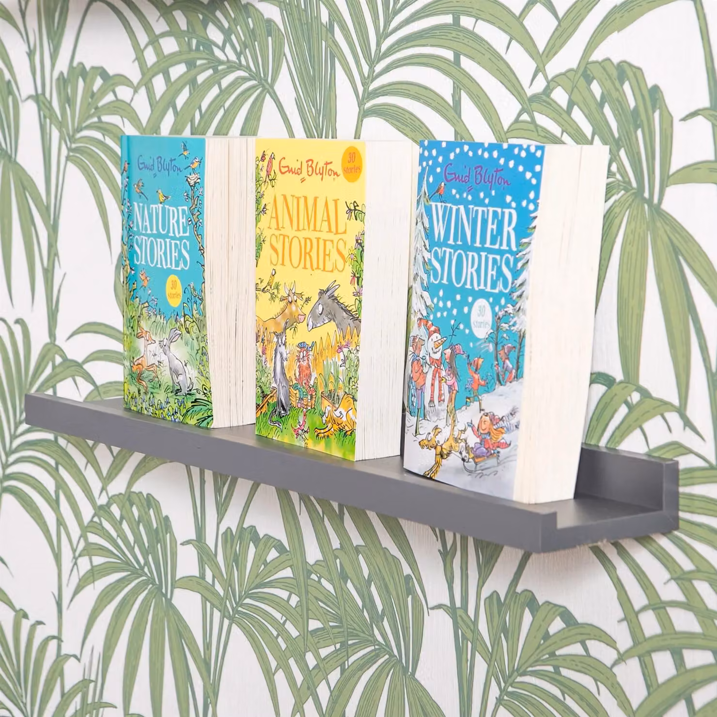 Harbour Housewares Set of 6 Grey Floating Picture Ledge Shelves, Wall Mounted, 57 cm – 3