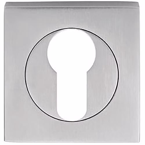 Loops Square Euro Profile Escutcheon with Concealed Fix in Chrome