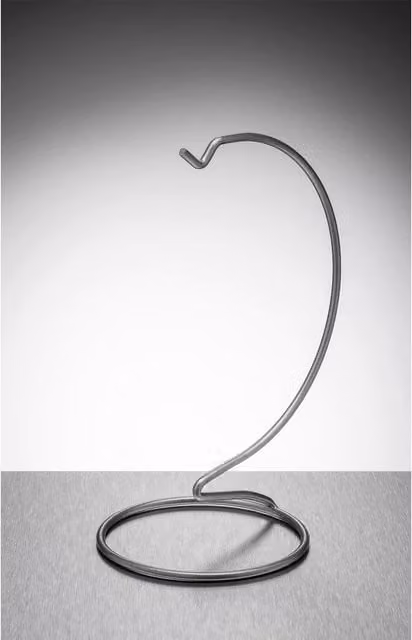 Sienna Glass Silver Metal Tabletop Ornament Stand, Medium