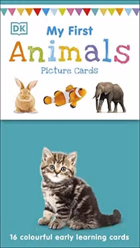DK My First Animals Early Learning Cards, 16 Multicolour Paper Cards