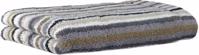 Cawo Life Style Stripes Cotton Terry Towel in Beige and Multicolour – 1