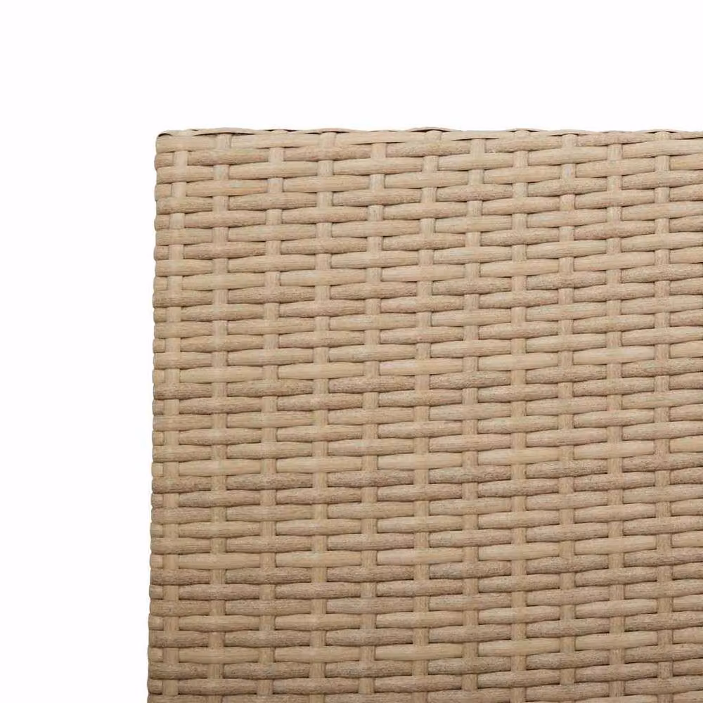 Berkfield Home Stacking Garden Chairs, 2 Pack, Beige Poly Rattan with Armrests – 4