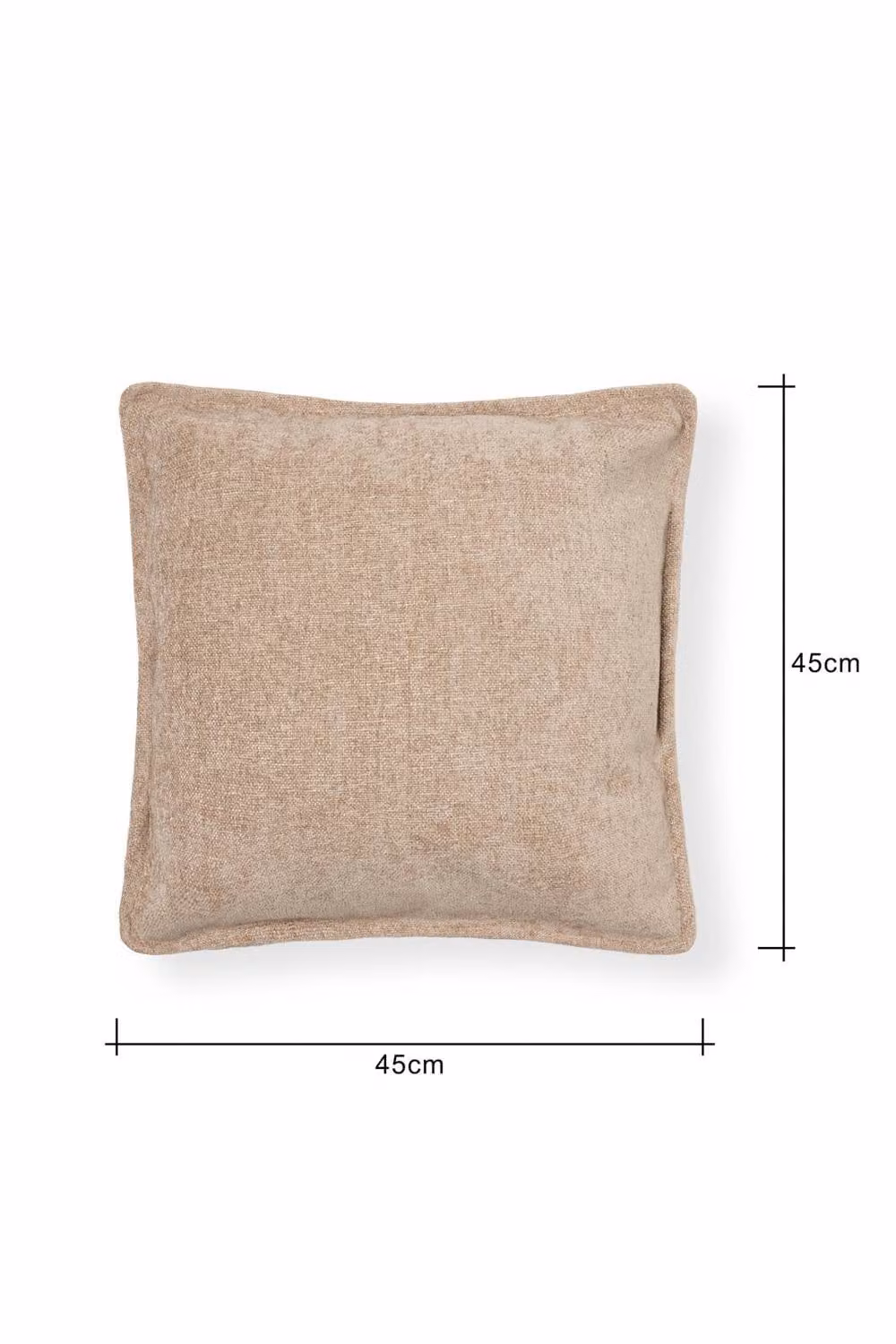 BHS Oxford Square Chenille Cushion in Beige, W/D/H: 45 x 45 x 45 cm – 2