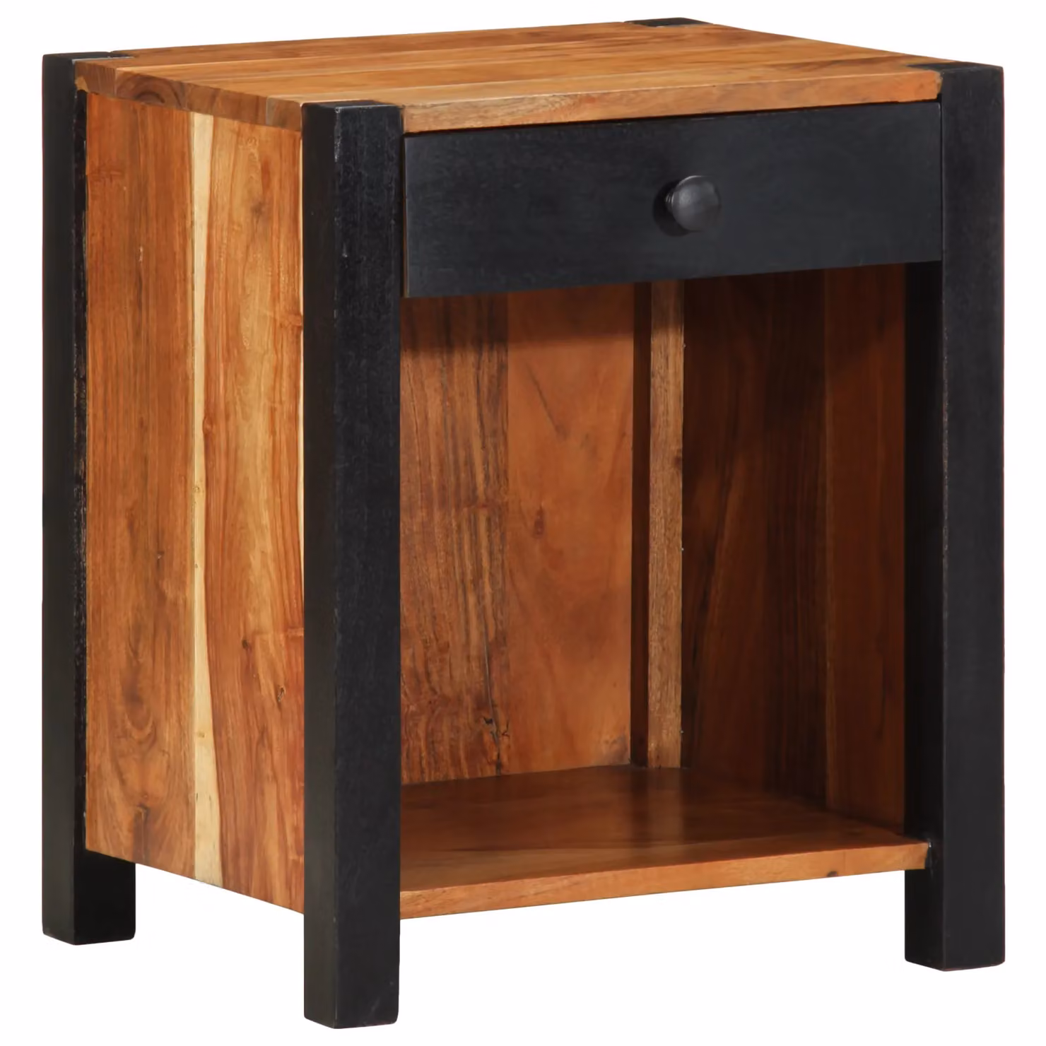 Berkfield Home Set of 2 Solid Wood Acacia Bedside Cabinets in Brown, W/D/H: 40 x 35 x 50 cm – 2