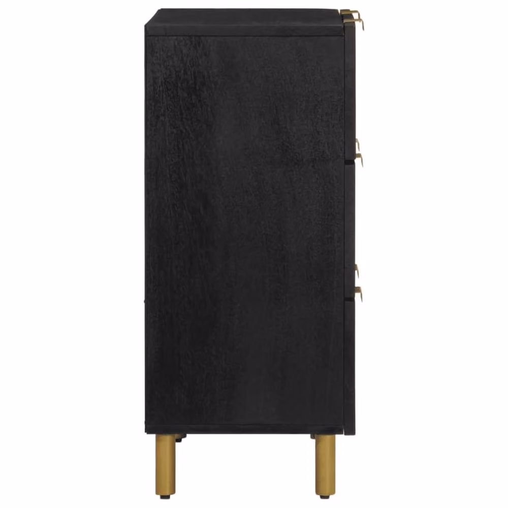 Berkfield Home Modern Black Matt Sideboard, W/D/H: 60 x 33 x 75 cm – 3