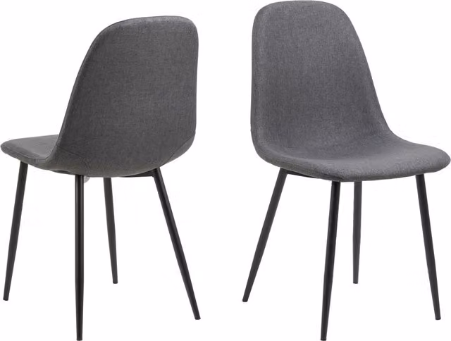 Furniture To Go Celia Dining Chair Set of 4 in Grey Fabric