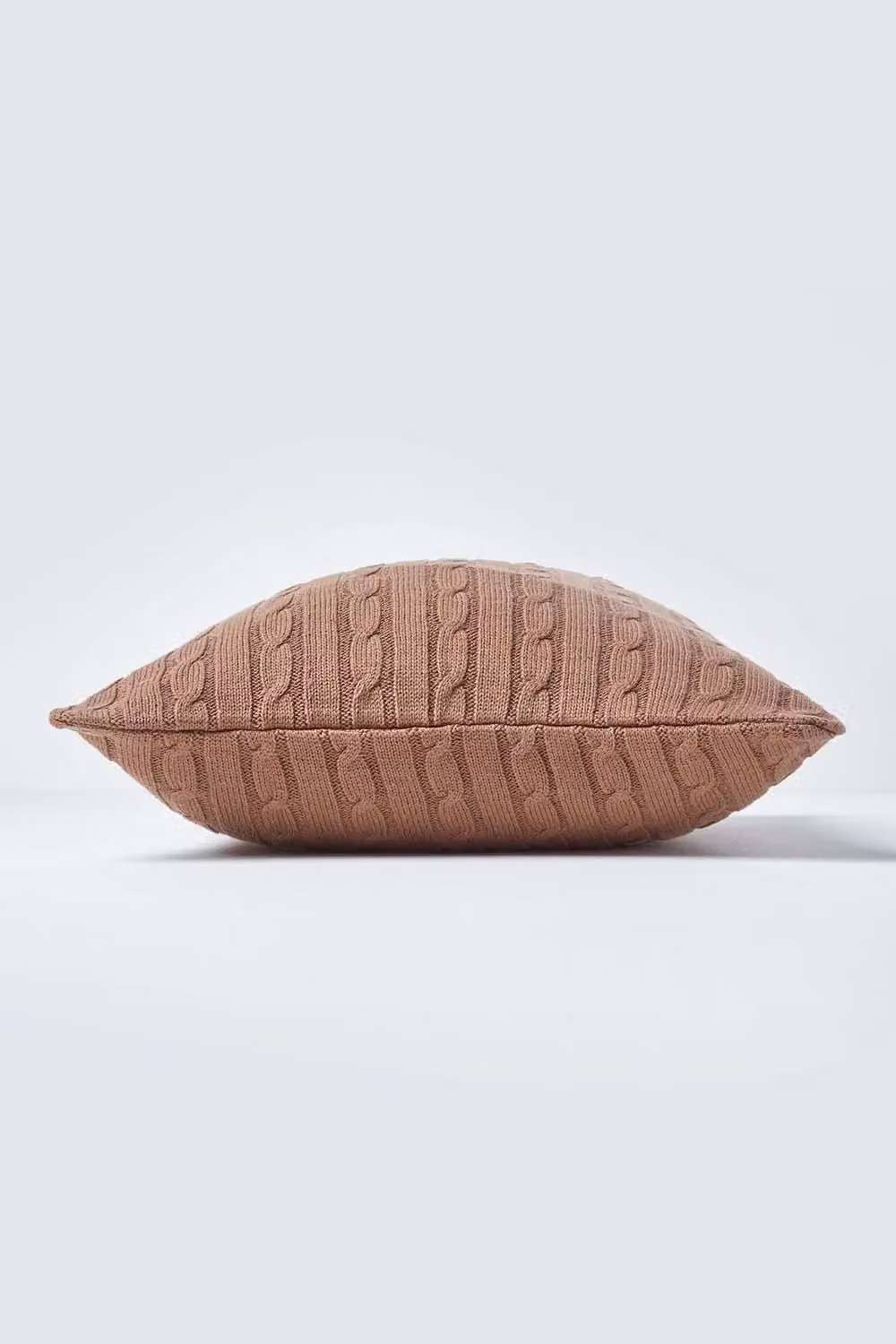 Homescapes Cotton Cable Knit Cushion Cover, Brown, W/D/H: 45 x 45 x 45 cm – 2