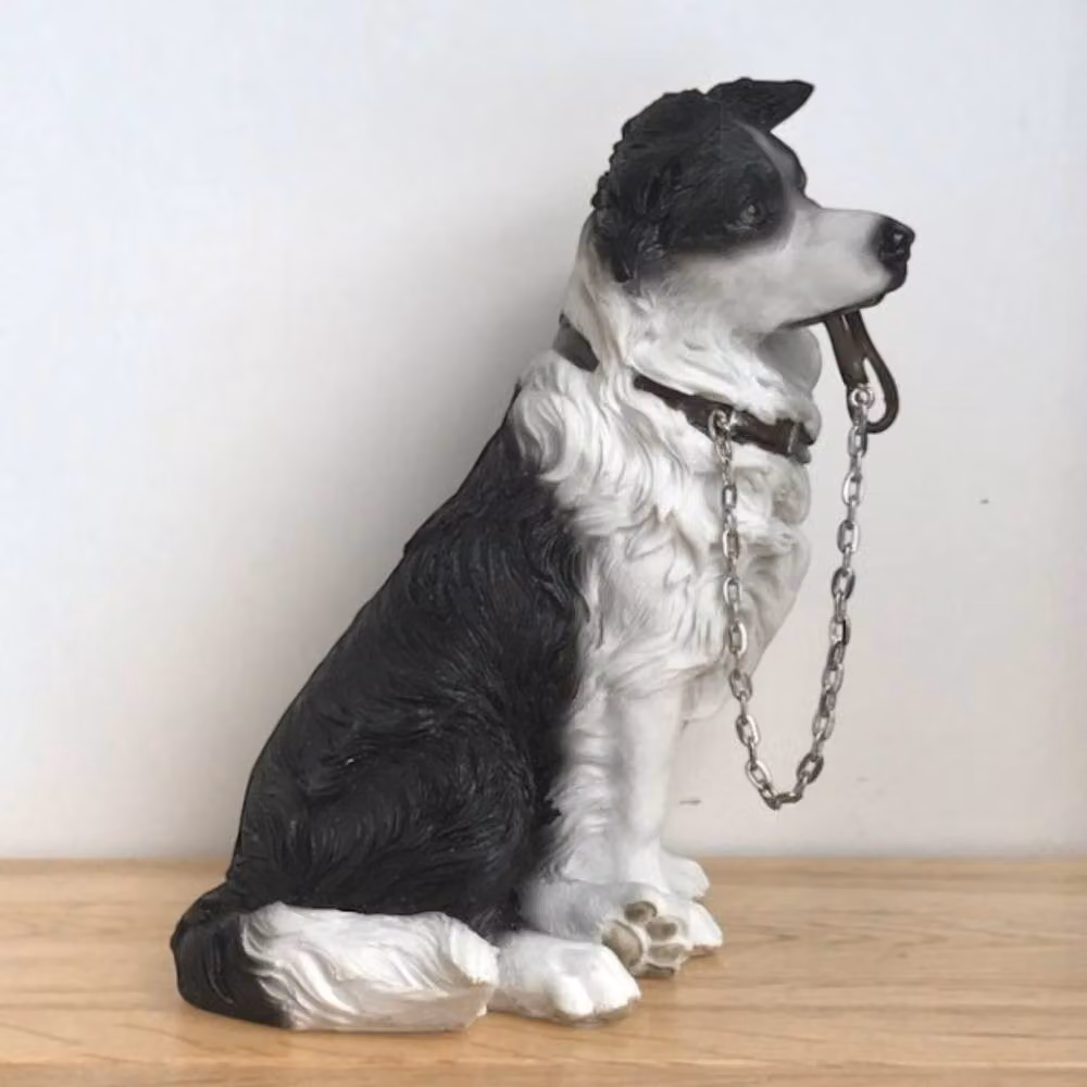 Leonardo Walkies Dog Studies Animal Crackers Border Collie Figurine in Black and Multicolour – 3