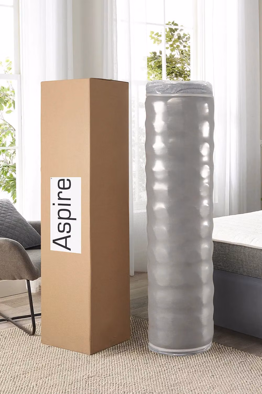 Aspire Pocket Spring Mattress in White and Grey, W/D/H: 120 x 200 cm – 5