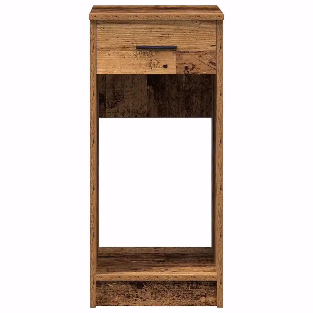 Berkfield Home Computer Tower Stand with Drawer in Old Wood Brown, W/D/H: 35 x 45 x 77 cm – 4