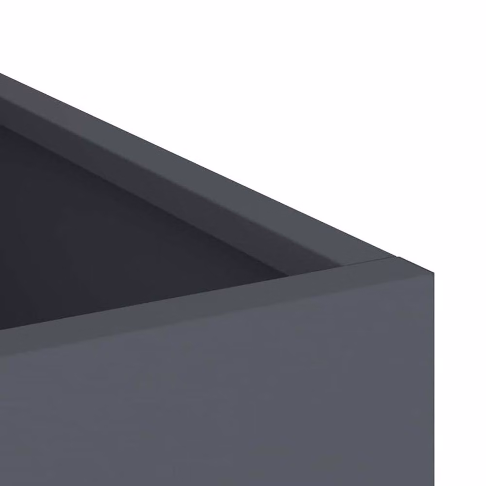 Berkfield Home Anthracite Garden Planter Tub in Dark Grey Steel W/D/H: 40.0 x 32.0 x 32.0 cm – 4