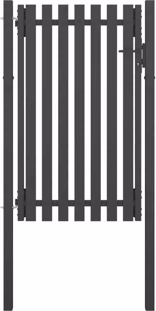 Berkfield Steel Garden Fence Swing Gate in Anthracite, W: 200 cm, H: 100 cm – 1