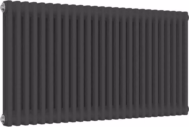 Bathroom Kingdom Colona Anthracite Double Column Horizontal Radiator, Grey, W: 60.0 cm, H: 119.0 cm – 1