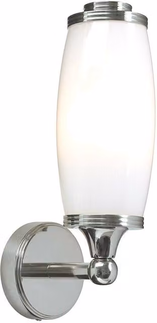 Loops IP44 Polished Chrome Wall Light with Transparent Glass Shade and LED G9 Bulb Included – 1