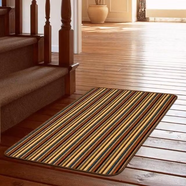 The Rug Shop UK Brown Striped Rectangle Mat, W: 67 cm, L: 240 cm – 1