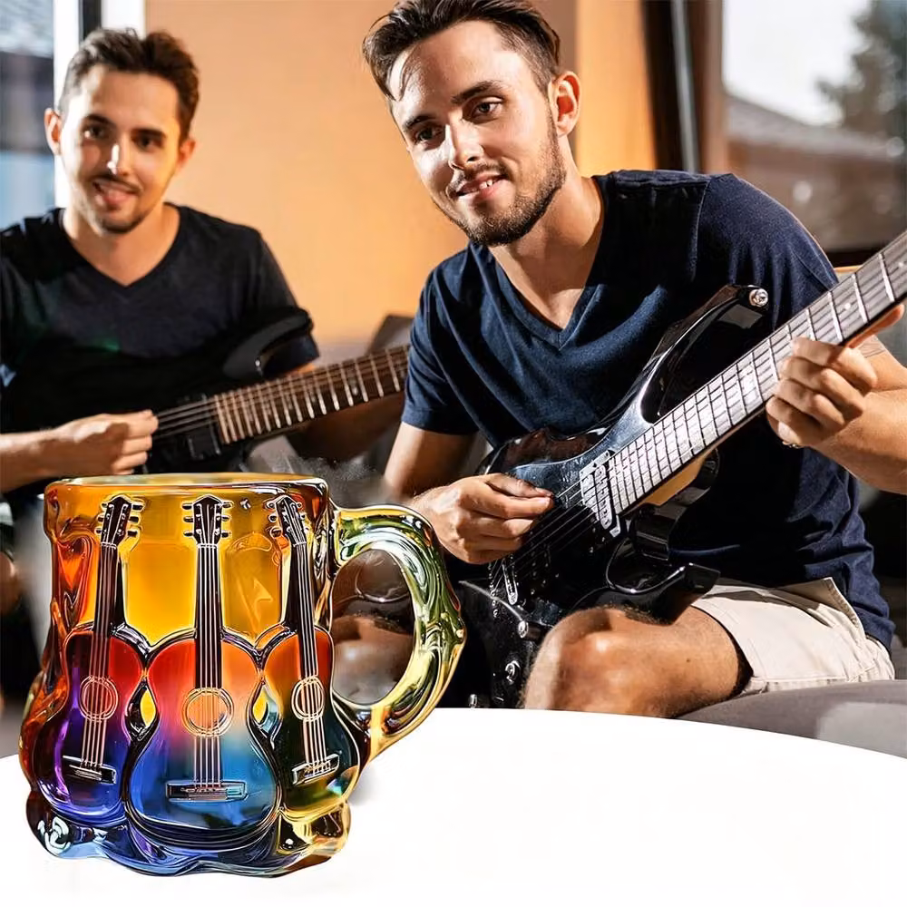 Quipulse Multicolour Painted Guitar Mug – 5