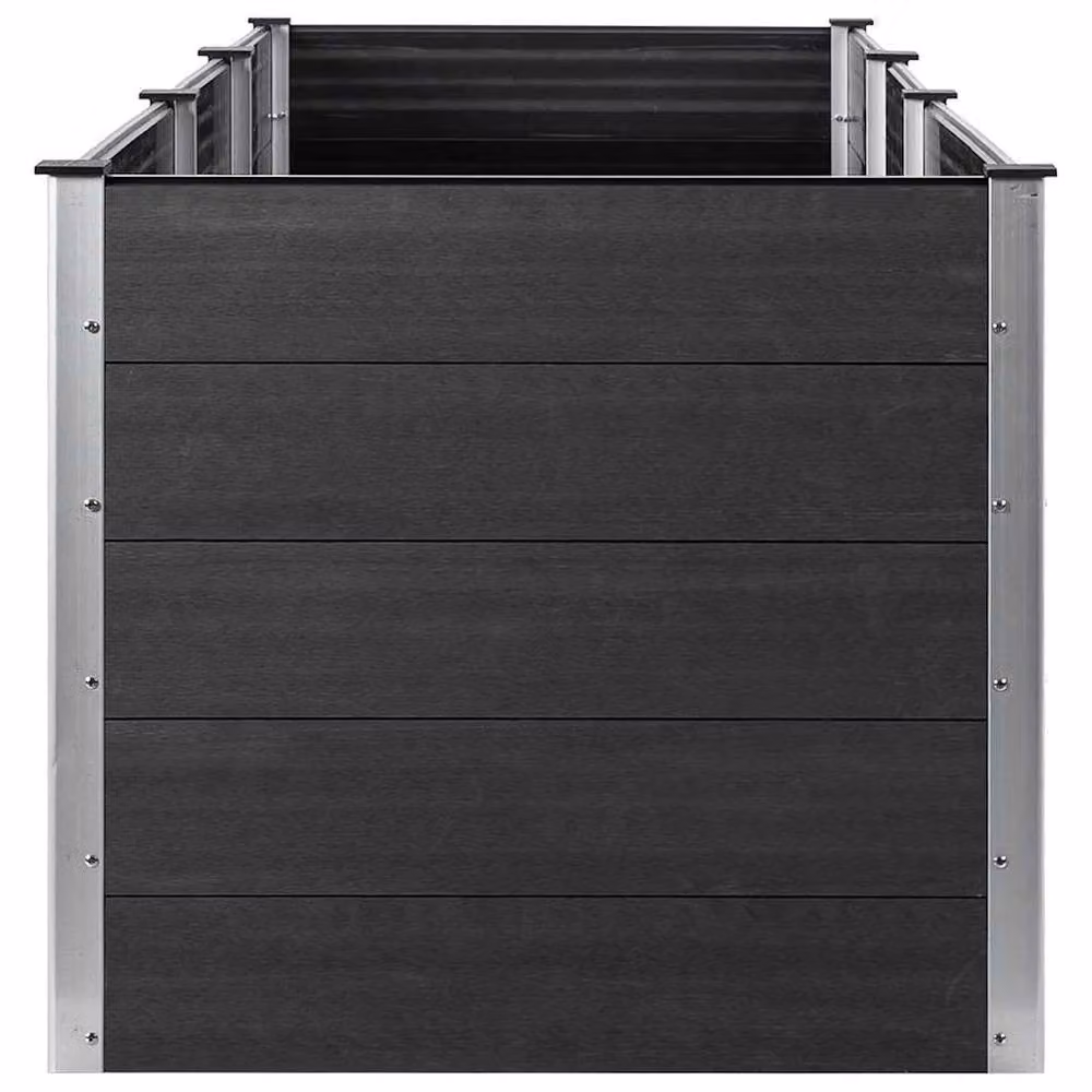 Berkfield Home Garden Grey WPC Raised Bed, W: 300 cm, D: 100 cm, H: 91 cm – 4