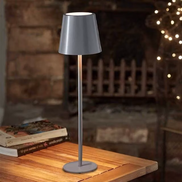 Marco Paul Modern LED Rechargeable Table Lamp in Grey