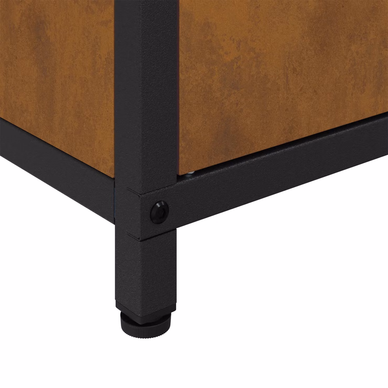 Berkfield Home Modern Kitchen Storage Cabinet in Brown Rusty Weathering Steel with Hinged Doors and Internal Shelves – 5