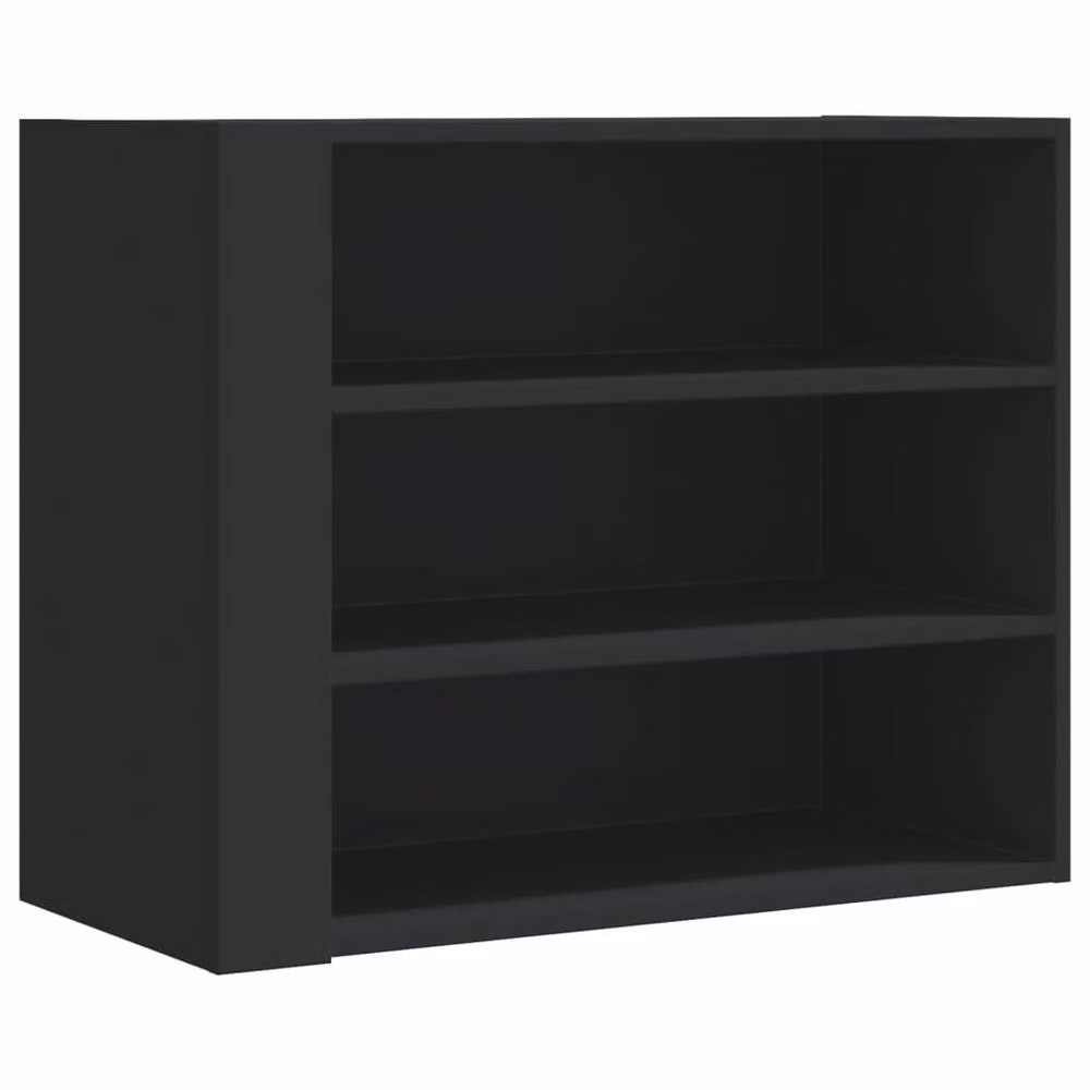 Berkfield Home Black Wall Mounted Cabinet with Internal Shelves, W/D/H: 75 x 35 x 60 cm – 3