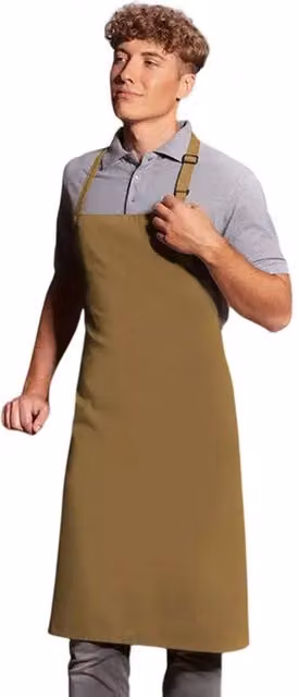Karlowsky Basic Bib Apron in Brown, W/D/H: 90.0 x 70.0 cm