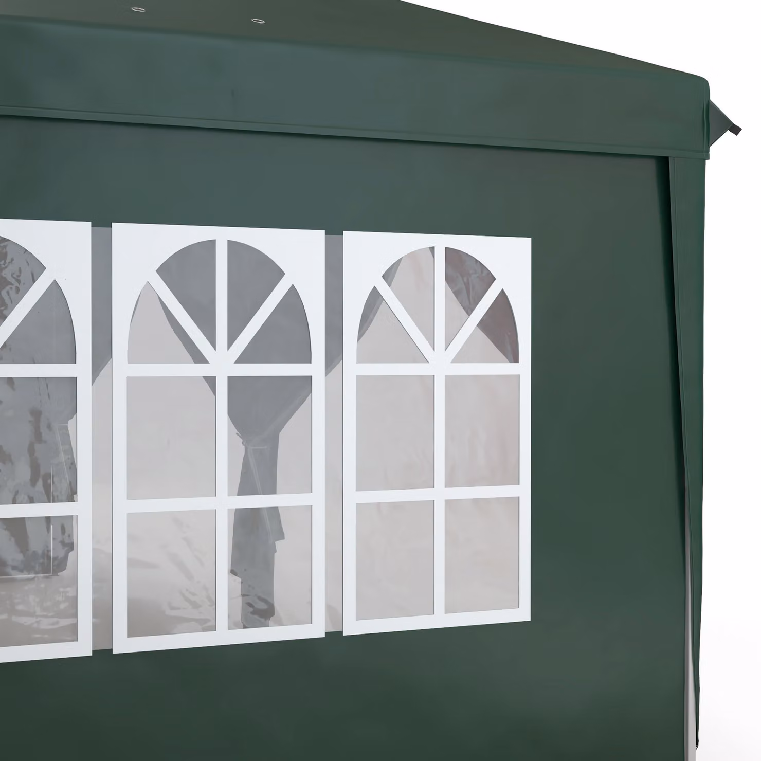 Outsunny Pop Up Gazebo with Sides and Windows, Waterproof Marquee Party Tent, Dark Green, W: 600 cm, D: 300 cm, H: 270 cm – 7
