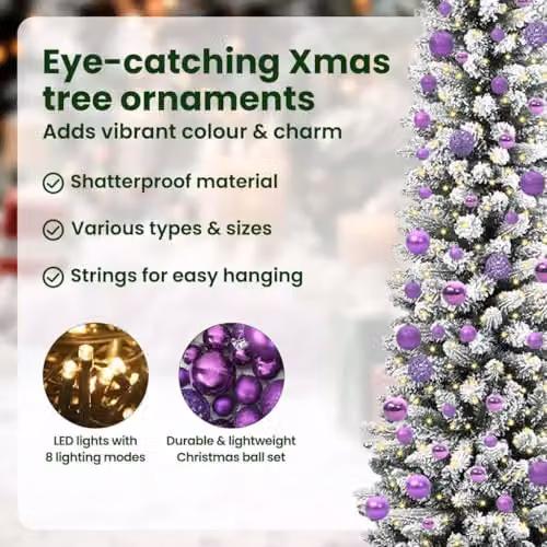 vidaXL White Artificial Christmas Tree, Height: 240 cm – 6