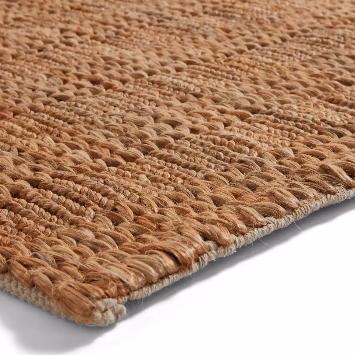 The Rug Shop UK Beige Striped Jute Modern Easy Care Rectangular Area Rug W: 150 cm, D: 230 cm – 3