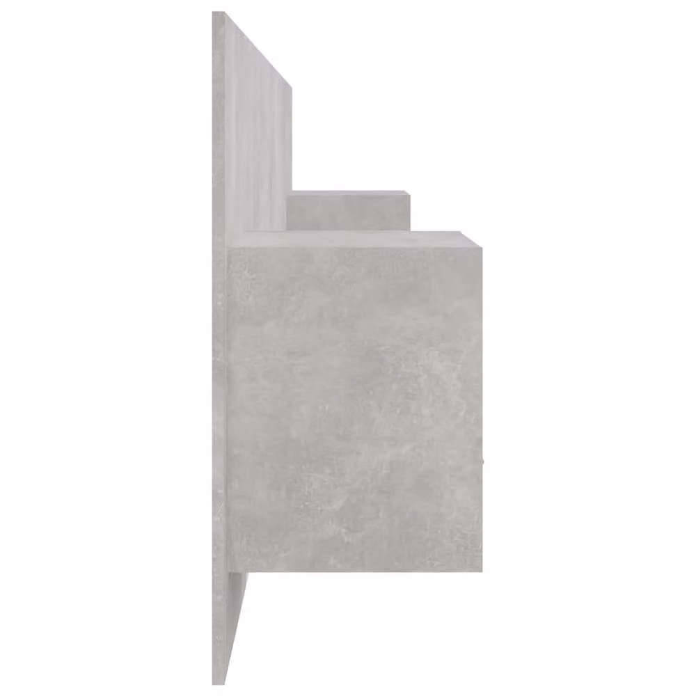 Berkfield Home Classic Bed Headboard with Integrated Nightstands and Side Compartments, Concrete Grey Engineered Wood, W: 160 cm, H: 80 cm, D: 32.5 cm – 2