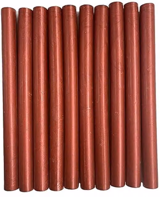 Syntego Pack of 10 Red Shimmer Hot Melt Wax Sticks
