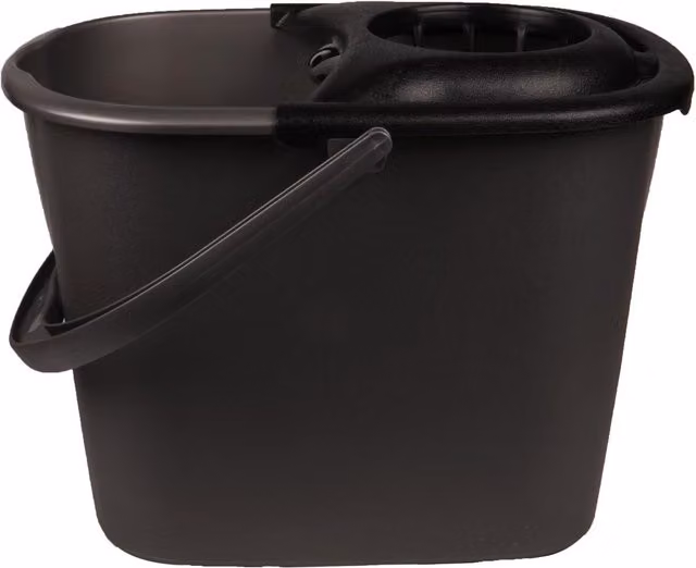 Tontarelli Black Plastic Mop Bucket with Wringer, 14 l