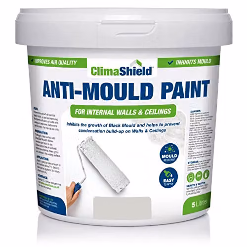 ClimaShield Anti Mould Paint in Wessex Stone, 5L, for Bathrooms, Kitchens and Bedrooms – 1