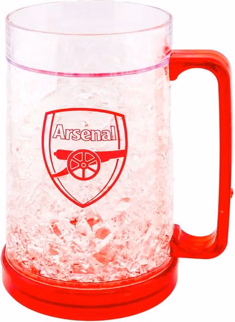Arsenal FC Crest Double Walled Freezer Tankard Mug in Red, 420 ml