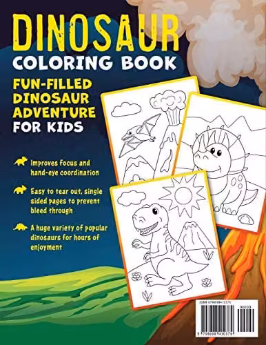Dinosaur Colouring Book for Kids, Multicolour Activity Book for Ages 4 to 8 – 2