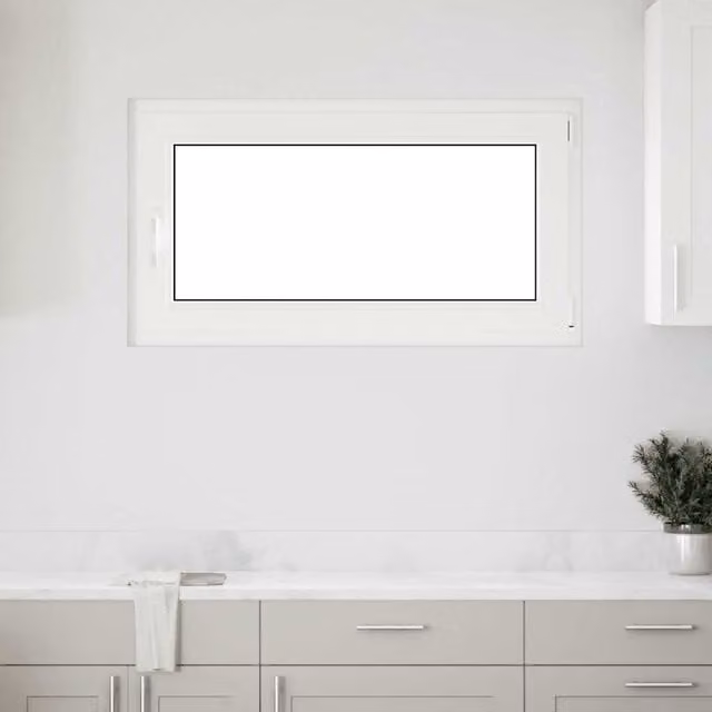 Berkfield Home RISOR Basement Tilt and Turn Window, White, W: 110 cm, H: 60 cm, DIN Right