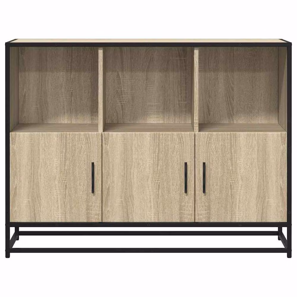 Berkfield Home Sonoma Oak Sideboard in Brown, W/D/H: 100 x 35 x 76 cm – 3