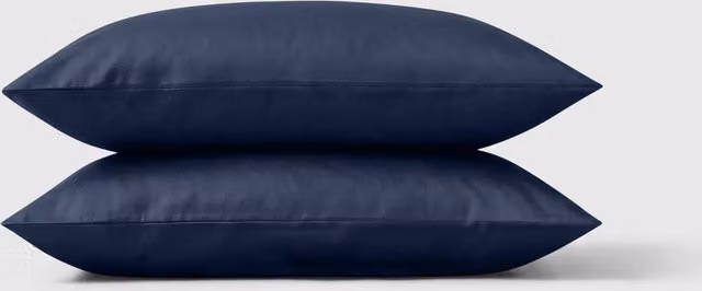 Bedable Cotton Sateen Pillowcase Pair, Blue, W/D/H: 50 x 75 cm – 2