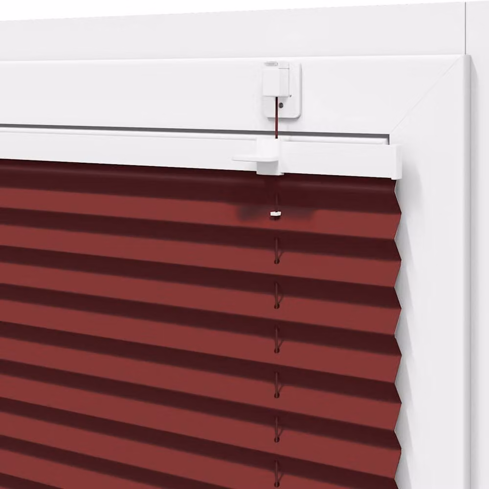 Berkfield Home Single Pleat Polyester Blind in Bordeaux Red, W: 70 cm, H: 200 cm – 5