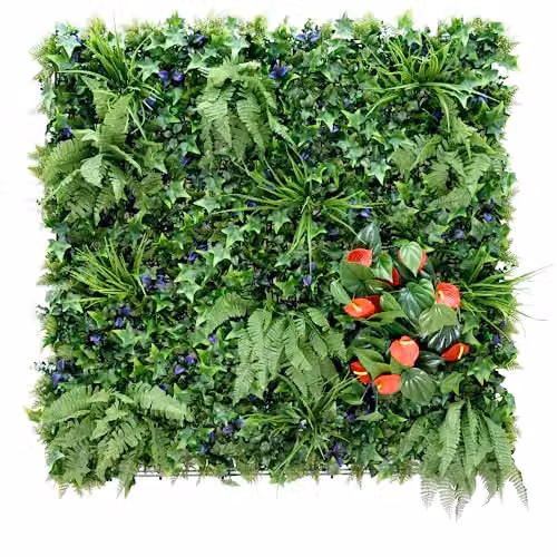 Ark Mat Hedgerow Artificial Plant Wall Panel, Green, W: 100 cm, H: 100 cm – 1